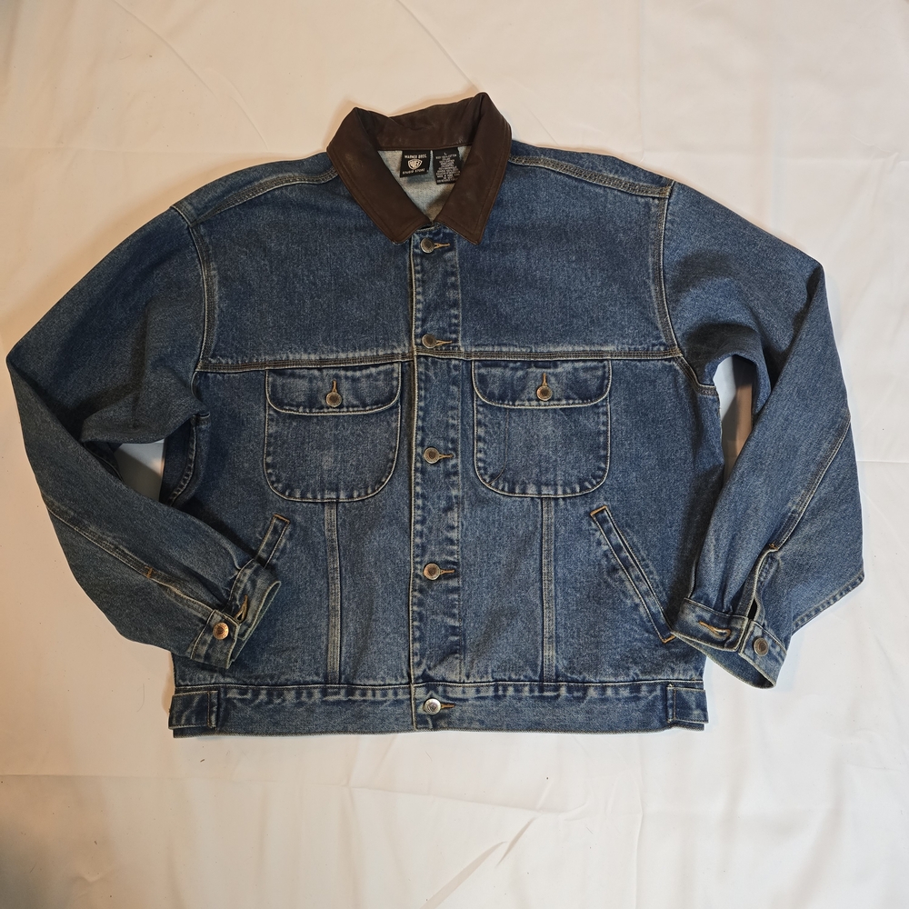 Warner BROS. TAZ Denim Jacket with Brown Collar